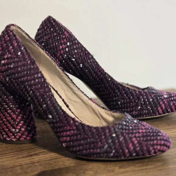 Louise Et Cie Jayant Tweed Wool Blend Heeled Pumps Women's Size 7.5M - Picture 4 of 11